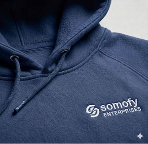 Sudadera con Capucha para Mujer Somofy Enterprises, 100% Algodón, Tejido de Felpa, Ecológica, Logotipo Bordado en la Parte Delantera, Color Sólido, Invierno - Product Image 6