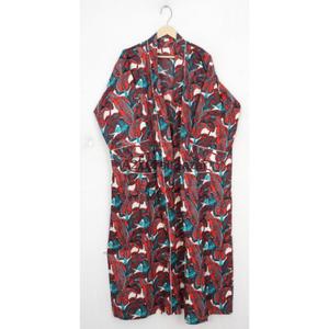 Kimono de Mujer 100% Algodón, Romántico, Sexy, con Estampado Floral, Transpirable, Largo, para Primavera/Verano, Ropa de Dormir, Traje de Playa - Product Image 5