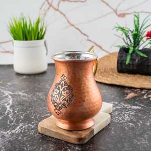 Handmade <b>Copper</b> Moscow Mule Mug: Vintage Style Drinkware, Enamel Moscow Mule <b>Cup</b>, Custom Engraved Cocktail Mug, Grooms - Product Image 2