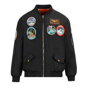 OEM Trendy Fashionable Spring Street Clothing Supplier Low MOQ Casual Bomber Jackets Front Logo Customized Size Varsity Jacket - Product Image 2