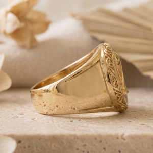 Custom Soccer Championship <b>Trophy</b> Signet Ring 14K Gold Luxury Gold Plated Sports Ring Party Wholesale - Product Image 4