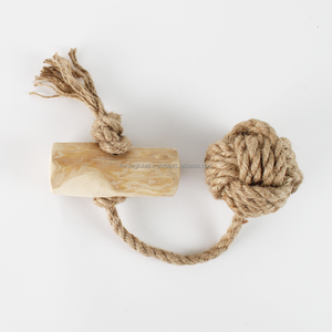 Balle à mâcher en chanvre pour chiens, balle à mâcher rebondissante et sûre, balle à mâcher naturelle pour animaux de compagnie, balle à mâcher en caoutchouc pour animaux de compagnie - Product Image 1