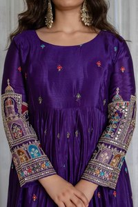 Ramdev Trading <b>Women's</b> Designer Modern All Seasons <b>Kurta</b>/Kurti Wedding Diwali Party Wear Indian Pakistani Clothing Heavy Chinon - Product Image 3
