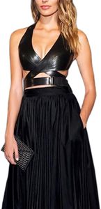 Top de Cuero Genuino para Mujer, Fabricante Personalizado, Chaleco Corto sin Mangas, Corte Ajustado, OEM ODM, Logotipo Personalizado, Prenda de Cuero - Product Image 4