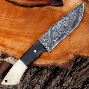 Cuchillo de Caza de Acero de Damasco, Fabricante OEM ODM, Proveedor al por Mayor con Logotipo Personalizado, Mango Resistente para Supervivencia y Camping - Product Image 3