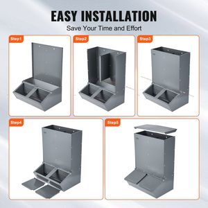 Comedero de Acero Reforzado para Cerdos, Capacidad de 3.7 Bushels, Doble Puerta, Comedero Multiusos para Lechones, Comedero para Animales - Product Image 6