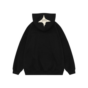 Sweat à capuche personnalisé pour homme, de haute qualité, avec logo brodé et imprimé, motif araignée floquée, vente en gros - Product Image 5