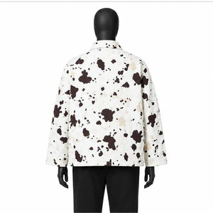 Custom Cow Print <b>Coach</b> Jacket Men Streetwear Animal Pattern Lightweight Windbreaker Casual Button Up Outerwear Unisex Fashion - Product Image 2