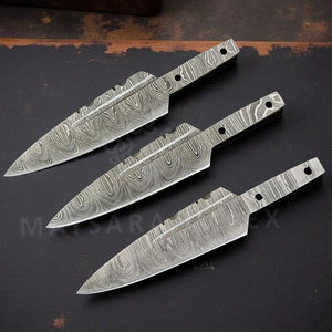 Handmade Sgian Dubh Blank Blade Heat Treated Damascus Steel <b>File</b> Work Scottish Knife Making Blade - Product Image 4