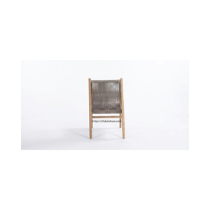 La chaise de salle à manger Devora, dotée d'un cadre robuste en teck et d'accoudoirs en corde tressée de manière complexe, allie une élégance naturelle. - Product Image 4