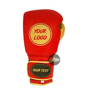 2026 Custom Made Kick <b>Boxing</b> <b>Gloves</b> Red <b>White</b> Yellow Lace-Up Full Finger PU Material for Adults 14 Years & up with Custom Logo - Product Image 4
