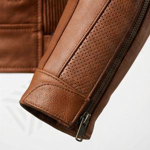 แจ็คเก็ตหนังแท้สำหรับขี่มอเตอร์ไซค์คุณภาพดีที่สุดสำหรับผู้ชาย รุ่นใหม่ล่าสุดสำหรับฤดูหนาว พร้อมแผ่นป้องกันที่ถอดออกได้ สามารถสั่งทำได้ - Product Image 6