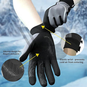 Best Supplier Winter Outdoor Riding Warm <b>Touch</b> <b>Screen</b> <b>Gloves</b> Windproof Reflective Strip Sports Cycling <b>Gloves</b> - Product Image 4