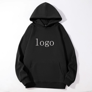 Men 320 GSM Cotton <b>Hoodie</b> Custom Logo Embroidery, Premium Heavyweight Sweatshirt for Printing Bulk - Product Image 1