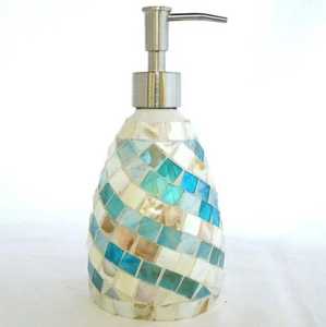 Dark <b>Abalone</b> <b>Shell</b> Inlay Square Soap Dispenser Luxury Crushed <b>Shell</b> Mosaic Resin Lotion Bottle Premium Bathroom Accessories - Product Image 4