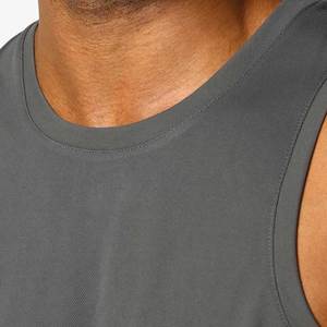 Camiseta sin Mangas Gris para Hombre, Cuello Redondo, Estilo Casual, Transpirable, Tejida en Poliéster - Product Image 6