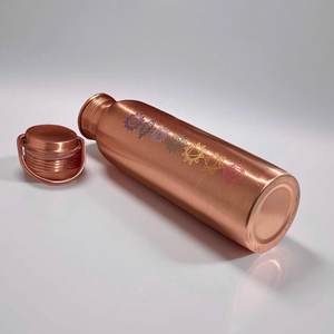 BURAQ HANDICRAT Copper Water <b>Bottle</b> 1L Design for Travel - Product Image 3