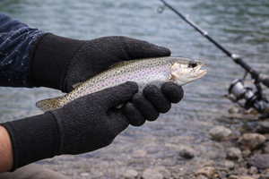 Gants de pêche à texture antidérapante, manchette en tricot légère, paume antidérapante pour la manipulation des appâts, activités aquatiques en plein air - Product Image 2