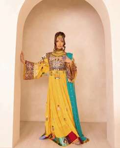 Robes Afghanes Kuchi 2026 sur Mesure pour Femmes – Tenue de Mariage et de Fête Brodé à la Main, Respirant, Grande Taille, Maxi Robe Afghane - Product Image 3
