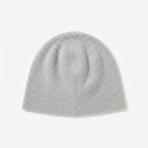 Gorro de Punto Acanalado Gris Claro Personalizado con Puño, Gorro Cálido de Invierno con Logotipo Bordado - Product Image 4