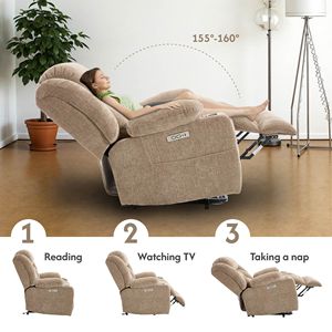 Poltrona Reclinabile Elettrica per Anziani con Funzioni Massaggio e Riscaldamento, Poltrona in Pelle per il Massimo Comfort in Soggiorno - Product Image 4