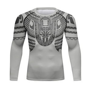 Men Long Sleeve Sun Protection Clothes Compression Boxing Jersey Quick Dry Muscular T <b>Shirt</b> For Men High Quality Custom Logo - Product Image 5