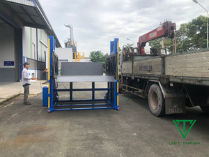 Elevador de carga hidráulico de 500kg de alta calidad, riel de guía Vertical de 5M de altura, nuevo equipo de almacén, 1 año de garantía Vietnam - Product Image 3