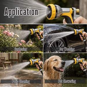 Jet Hose Nozzle Zinc Alloy Metal Heavy Duty Rear Trigger 60PSI for Garden Watering Patio Cleaning - Product Image 4