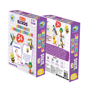 28 Tarjetas Educativas de Doble Cara de Biplob, de la A a la Z, con Imágenes y Rimas de Aves, Tamaño Personalizable, Herramienta de Aprendizaje - Product Image 6