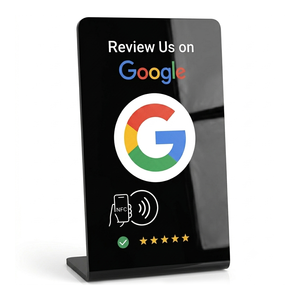 Premium Acrylic NFC RFID Membership Card Review Stand Tabletop Display Holder for Tap to Review Business Marketing Sign - Product Image 1
