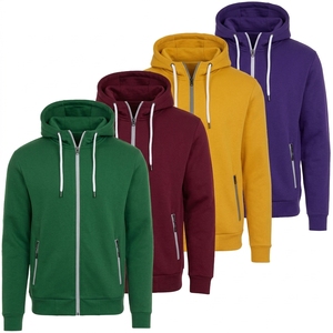 Wholesale Men's Heavyweight Sherpa Fleece Lined <b>Full</b> <b>Zip</b> <b>Hoodie</b> Winter Warm Eco Friendly Anti Wrinkle Regular Fit Classic Sweats - Product Image 4