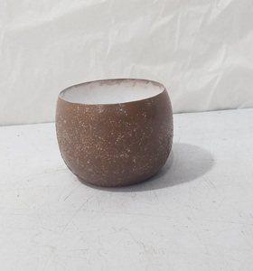 Maceta Redonda de Metal, Moderna y Decorativa, para Interiores y Exteriores, Maceta Pequeña de Hierro, Acabado Rústico, Maceta de Jardín - Product Image 3