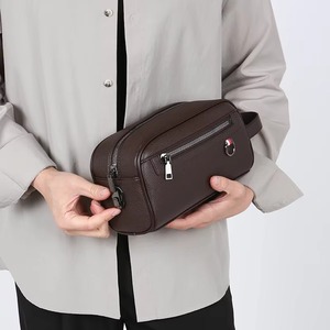 Custom Leather Travel <b>Toiletry</b> <b>Bag</b> <b>Mens</b> Womens Cosmetic Organizer Pouch Portable Shaving Grooming Kit Storage <b>Bag</b> - Product Image 4