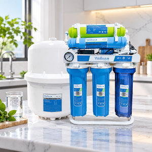 Wellsys RO-100 SGB 7 Stage <b>Reverse</b> <b>Osmosis</b> Water <b>Filter</b> System 100GPD Under Sink RO Water Purifier with 4.5G Tank - Product Image 2