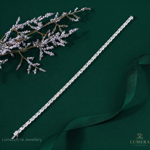 Bracelet tennis en diamant de laboratoire taille radiant, plaqué or rhodié, certifié IGI, bijoux de luxe pour femme, cadeau de mariage - Product Image 2