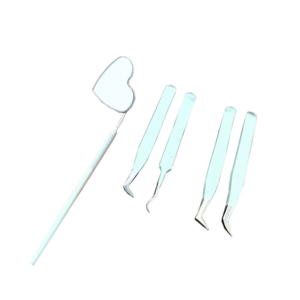 Eyelash Extension Tweezers Set Stainless Steel Heart Mirror Beauty <b>Tools</b> for Makeup Eyebrow Care Professional Lash Kit - Product Image 1