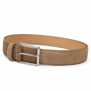 Ceinture en cuir véritable pour homme avec boucle en acier, confortable et personnalisable pour le travail - Product Image 4