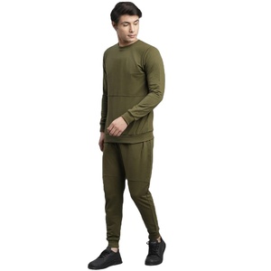 Ensemble de survêtement pour homme à col roulé en fibre de bambou 100% respirant, veste et pantalon de jogging, décontracté, pour le sport en plein air, la course à pied, vêtements de sport modernes - Product Image 5