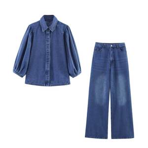 Nouvelle collection été 2025 : Jean large chic taille haute vintage pour femme, coupe cheville en denim - Product Image 3