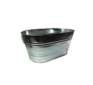 Nevera Galvanizada Resistente Estilo Rústico para Bebidas, Ideal para Fiestas de Verano, Estación Clásica de Bebidas de Metal Acanalado - Product Image 3