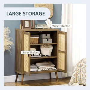 Credenza in Rovere Massiccio con Ante in Rattan, Realizzata a Mano per Villa, Fattoria, Sala da Pranzo, Soggiorno, Cucina, Bar Domestico - Product Image 4