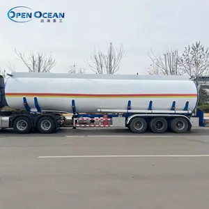 Caminhão-tanque de combustível semi-reboque de 4 eixos, caminhão-tanque de óleo de reboque de 75000 litros