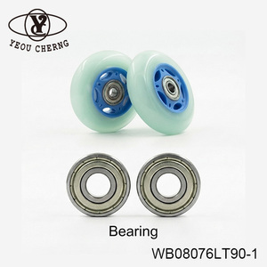 Ruedas de Patines en Línea de PU de Color Azul Cielo de 76x24 mm para Minoristas Deportivos Europeos OEM - Product Image 4