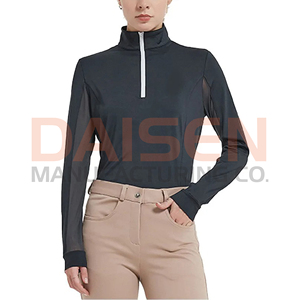 Women Equestrian <b>Base</b> <b>Layer</b> Slim Fit Riding Shirt <b>Long</b> <b>Sleeve</b> Stretch Breathable OEM Custom Apparel - Product Image 6