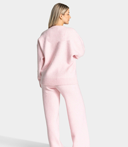 Pantalones Deportivos de Felpa de Algodón para Mujer, con Logotipo Personalizado, Lisos, de Corte Recto, Anchos y Holgados, para Otoño, Deportes y Gimnasio - Product Image 2