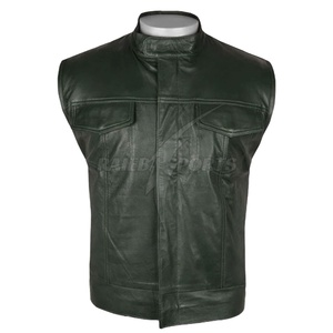 Chaleco de Cuero para Hombre, Nueva Edición de Alta Calidad, Casual, Transpirable, Diseño Personalizable, Ropa Exterior para Otoño - Product Image 1