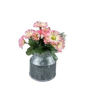Mini Galvanized Metal Bucket Vase Rustic Flower Pot for Tabletop Home Garden Decor Wholesale Bulk - Product Image 6