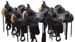 Cómodo Sillín de Cuero para Caballo Estilo Western con Estructura de Fibra y Herrajes de Acero Inoxidable para Deportes Ecuestres al Aire Libre en Ranchos y Senderos - Product Image 3