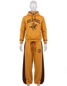 Ensemble de survêtements unisexes personnalisables avec logo, comprenant un sweat-shirt et un pantalon de jogging en molleton bouclette, pour homme - Product Image 5
