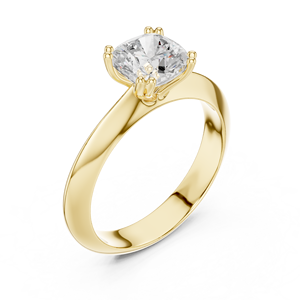 แหวนหมั้นทองคำขาว 14K ทรงคลาสสิก 1.5 กะรัต เพชรทรงคุชชั่น ได้รับการรับรองจาก IGI เพชรเพาะเลี้ยงในห้องปฏิบัติการ ของขวัญวันครบรอบแต่งงาน - Product Image 2